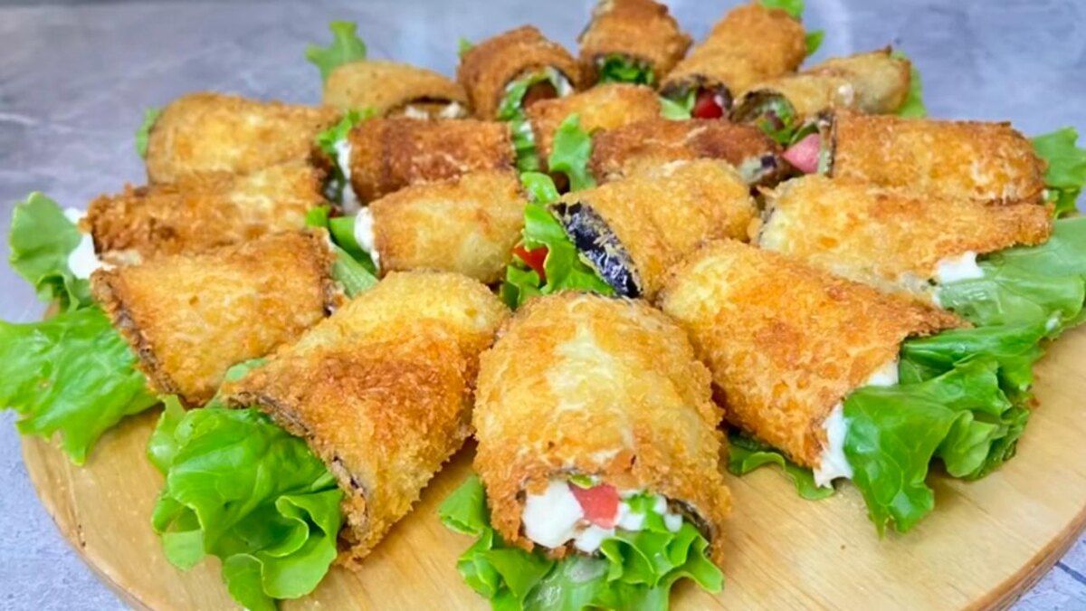 Рулетики из баклажанов: праздничная закуска для гурманов