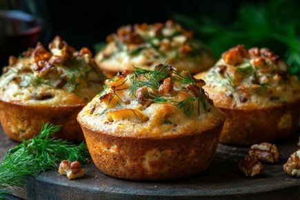 Необычные маффины с лисичками и грецкими орехами, которые удивят вас