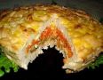 Сочный куриный пирог с грибами и морковью