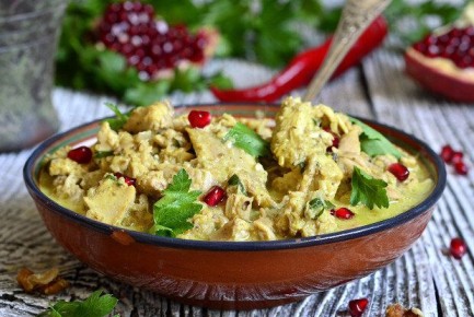 Нежная индейка с ореховым соусом: простой и вкусный рецепт