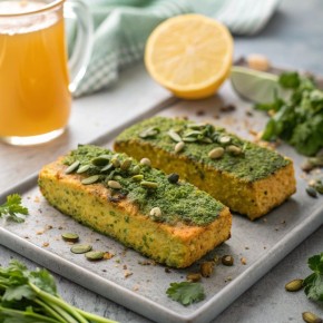 Вкусный обман: веганский «лосось» из тофу с зелёной корочкой