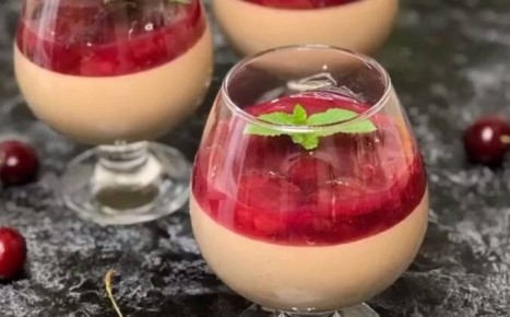 Нежный Молочный Десерт с Черешней